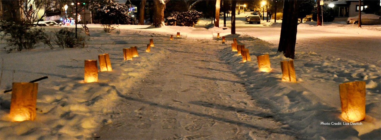 Mew Year's Eve Luminarias, Prospect Park Minneapolis